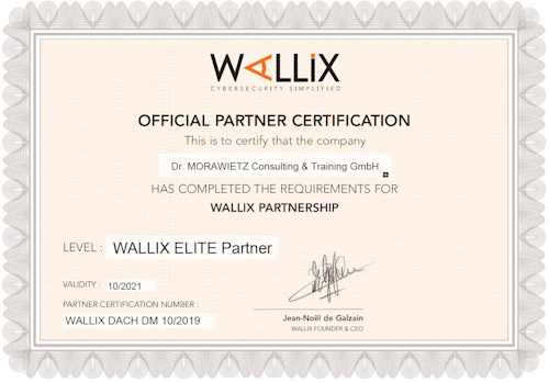 Wallix Elite Partner Zertifikat